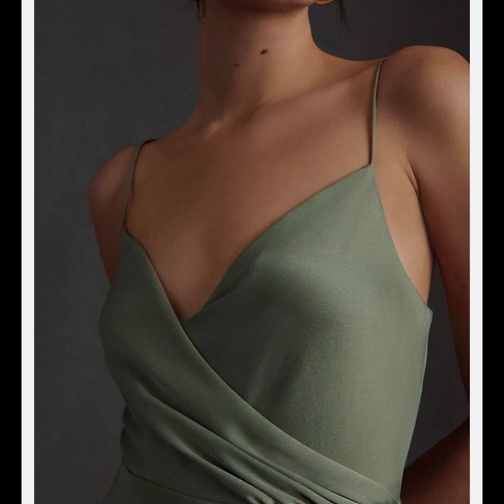 ANTHROPOLOGIE BHLDN Freya Satin Charmeuse Sleeveless Cocktail Dress Women’s 6 - Picture 4 of 11